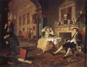 William Hogarth shortly after the wedding oil